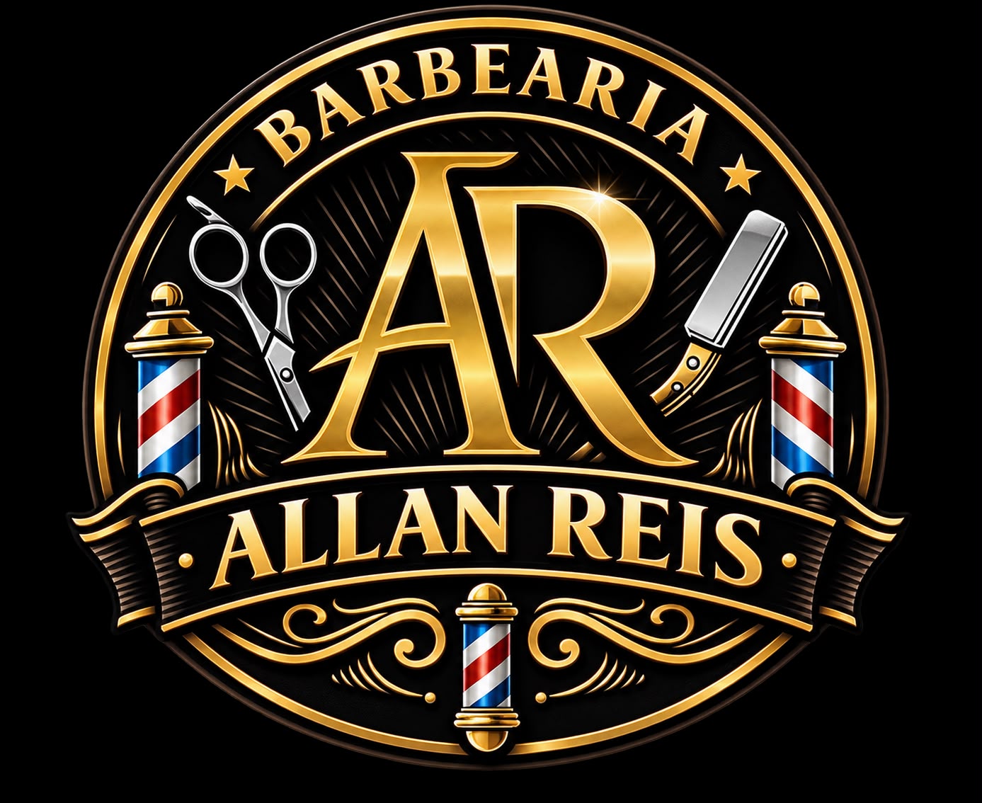 Logo Barbearia Allan's